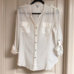 White Calvin Klein button down